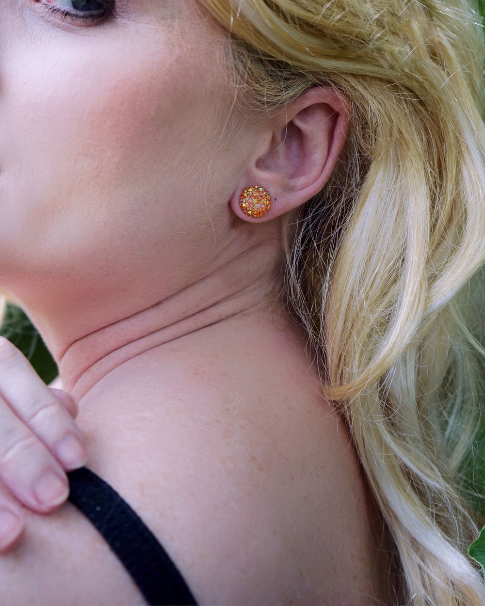 Sparkle Round Earrings- 6 Colours Sunbaked Lizard Jewellery & Gifts