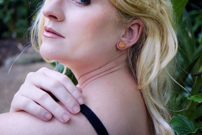 Sparkle Round Earrings- 6 Colours Sunbaked Lizard Jewellery & Gifts