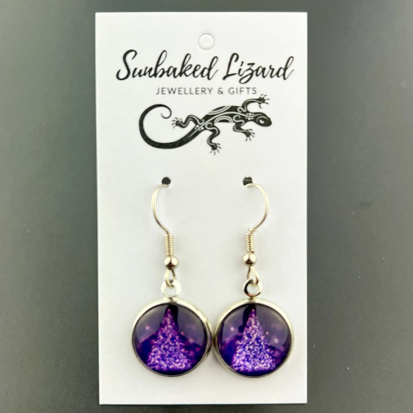 Sparkling Purple Christmas Tree Drops