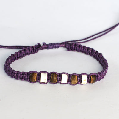 Wood and Bone Beaded Bracelet- 7 Colours