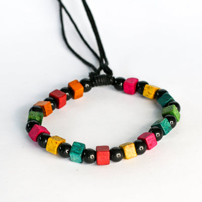 Wooden Beaded Bracelet- 9 Colours