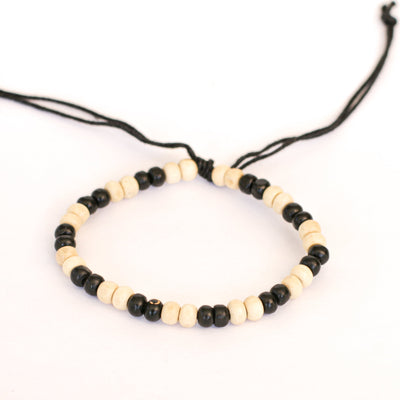 Wooden Beaded Bracelet- Four Colours to Choose from.