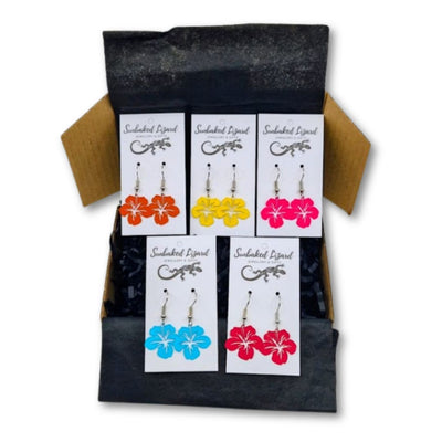 Gift Box - Filigree Hibiscus Drops Sunbaked Lizard Jewellery & Gifts