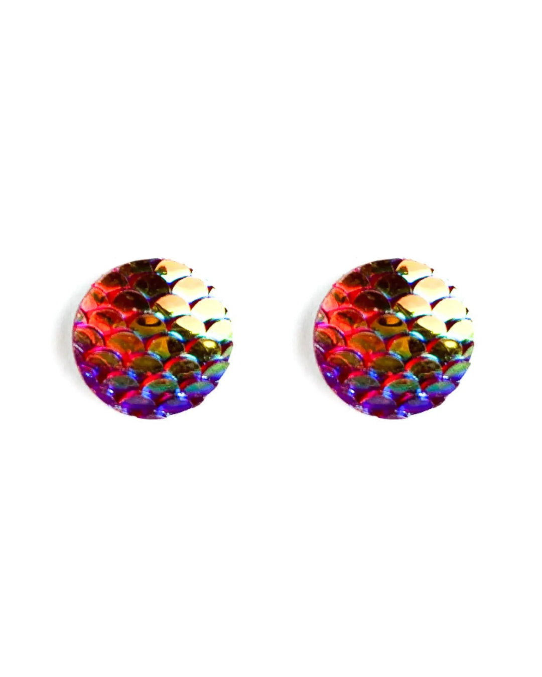 Mermaid Glitter Scale Studs - 7 Colours Sunbaked Lizard Jewellery &amp; Gifts