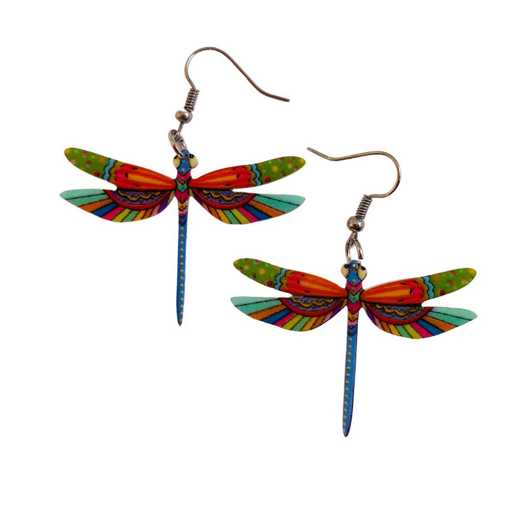 Acrylic Dragon Fly Dangles – Sunbaked Lizard Jewellery & Gifts