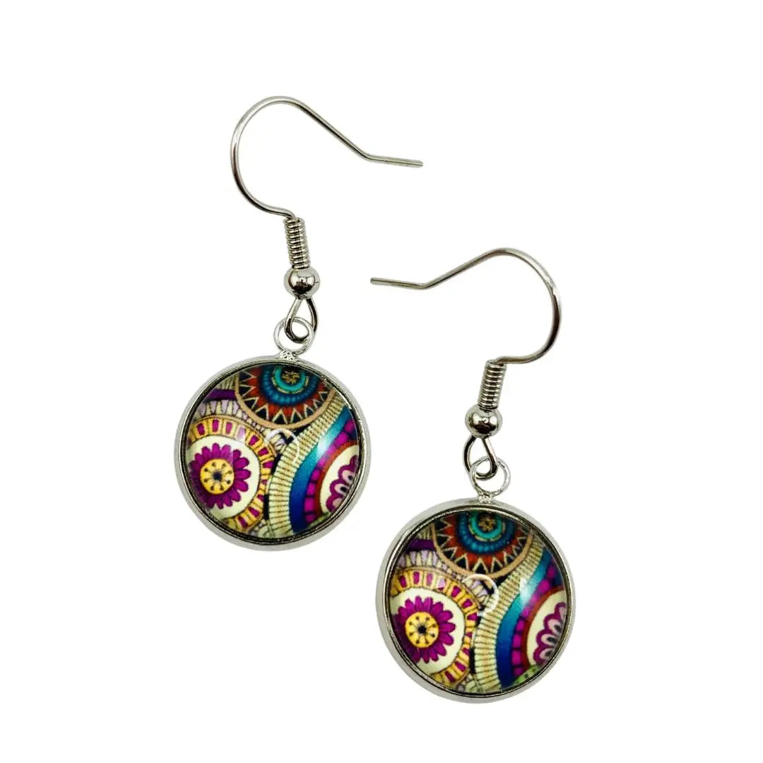 Arty Patterned Dangle Earrings - 8 Designs