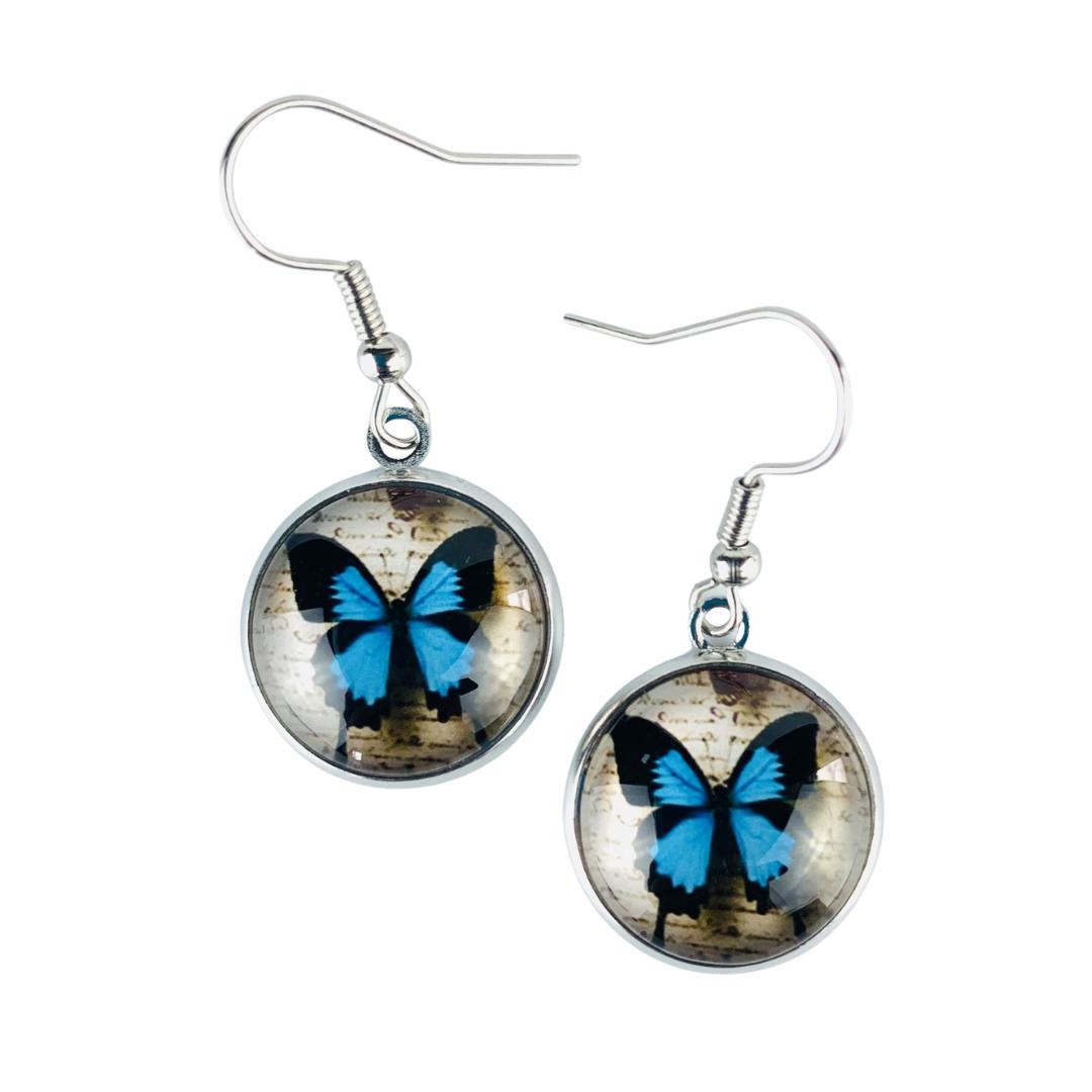 Blue Ulysses Butterfly Earrings