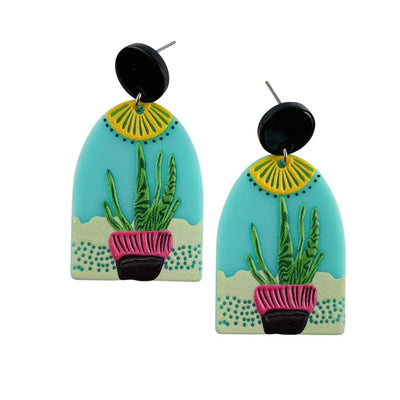 Cacti Plant Dangles - Green