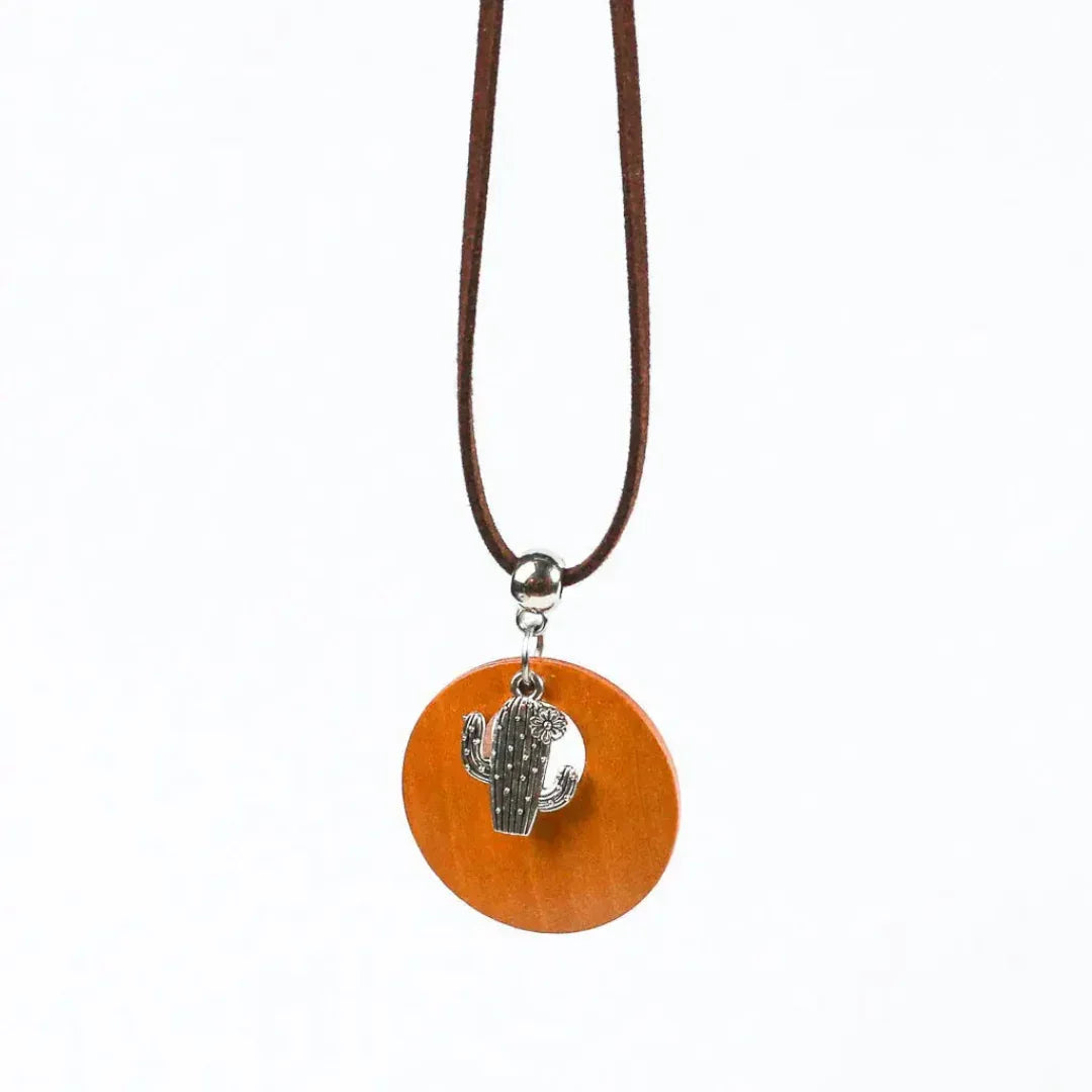 Cactus Charm Necklace Sunbaked Lizard Jewellery & Gifts