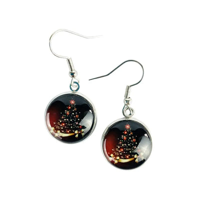 Christmas Tree with Gold Ribbon Dangles Sunbaked Lizard Jewellery & Gifts