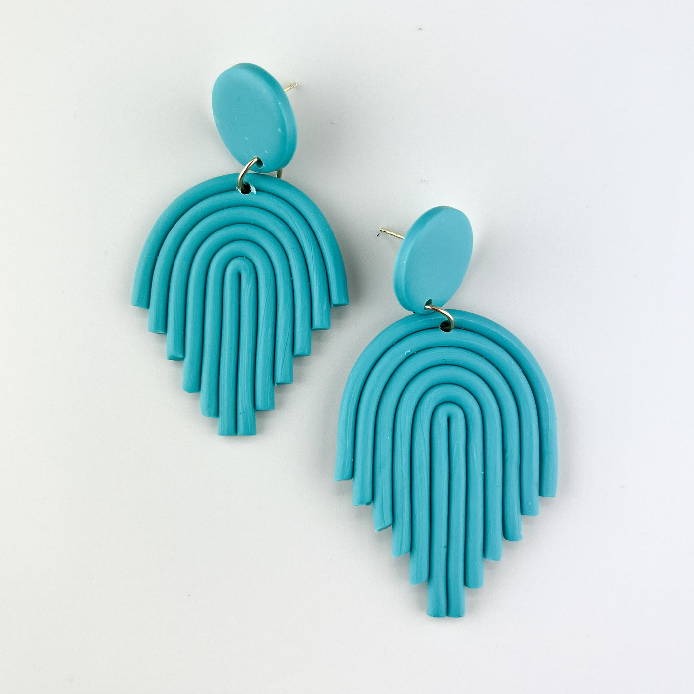 Clay Plaited Layered Bow Drop Earrings -3 Colours