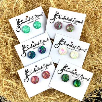 Coloured Opal Earrings - 6 Colours