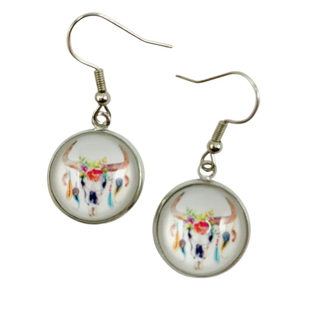Cow Skull Dangles