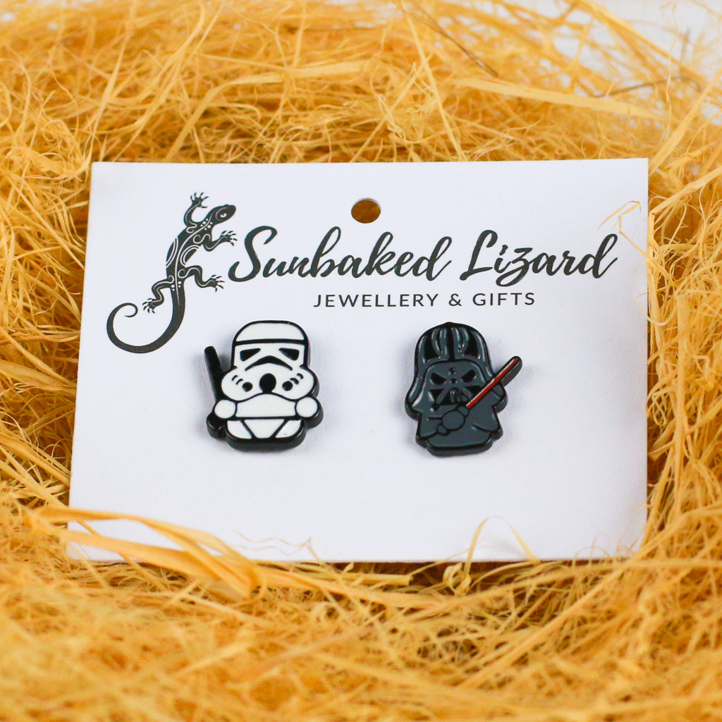 Darth Vader & Storm Trooper Earrings