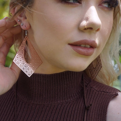 Filigree Diamond Statement Drops- 10 Colours