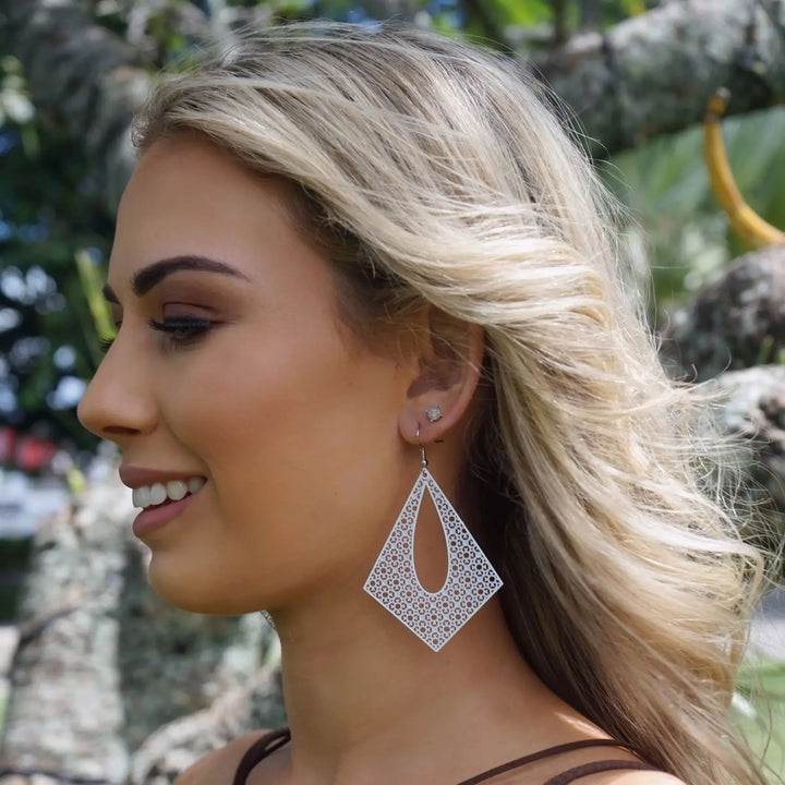 Filigree Diamond Statement Drops- 10 Colours Sunbaked Lizard Jewellery &amp; Gifts