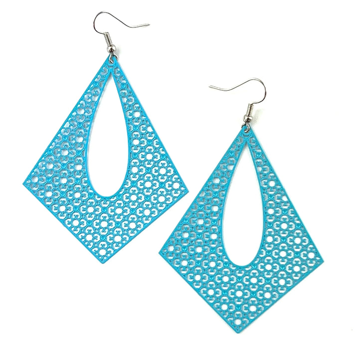 Filigree Diamond Statement Drops- 10 Colours Sunbaked Lizard Jewellery &amp; Gifts