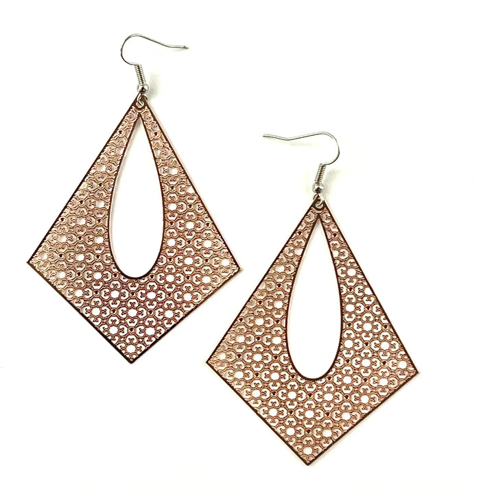 Filigree Diamond Statement Drops- 10 Colours Sunbaked Lizard Jewellery &amp; Gifts