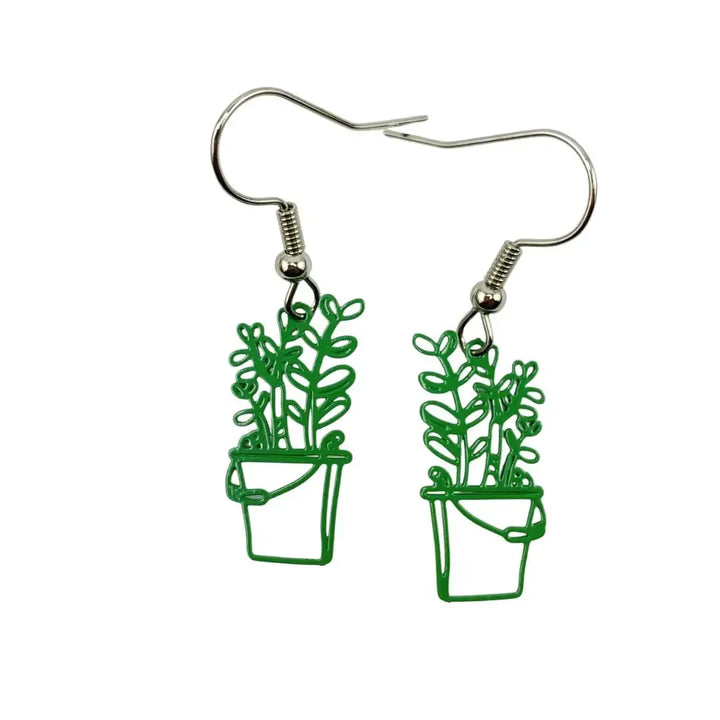 Filigree Flower Pot Dangles - 2 Colours Sunbaked Lizard Jewellery &amp; Gifts