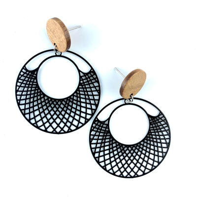 Filigree Round Stud Drops - 6 Colours