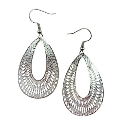 Filigree Teardrop Dangles - 6 Colours