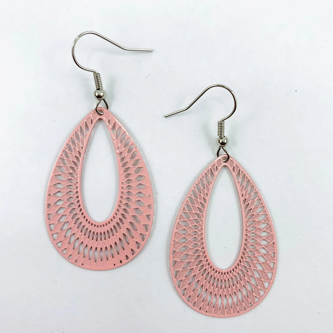 Filigree Teardrop Dangles - 6 Colours