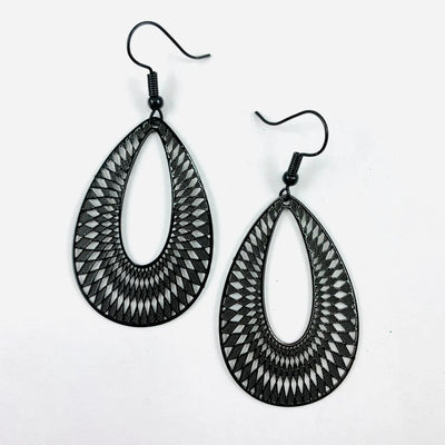 Filigree Teardrop Dangles - 6 Colours
