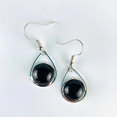 Glass Teardrop Earrings - 3 Colours