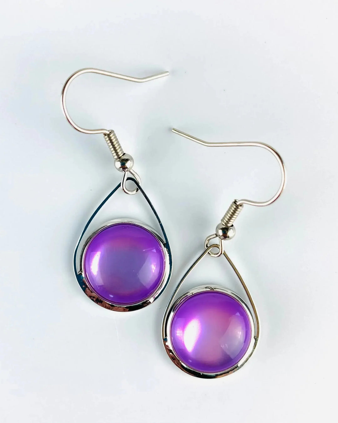 Glass Teardrop Earrings - 3 Colours Sunbaked Lizard Jewellery & Gifts