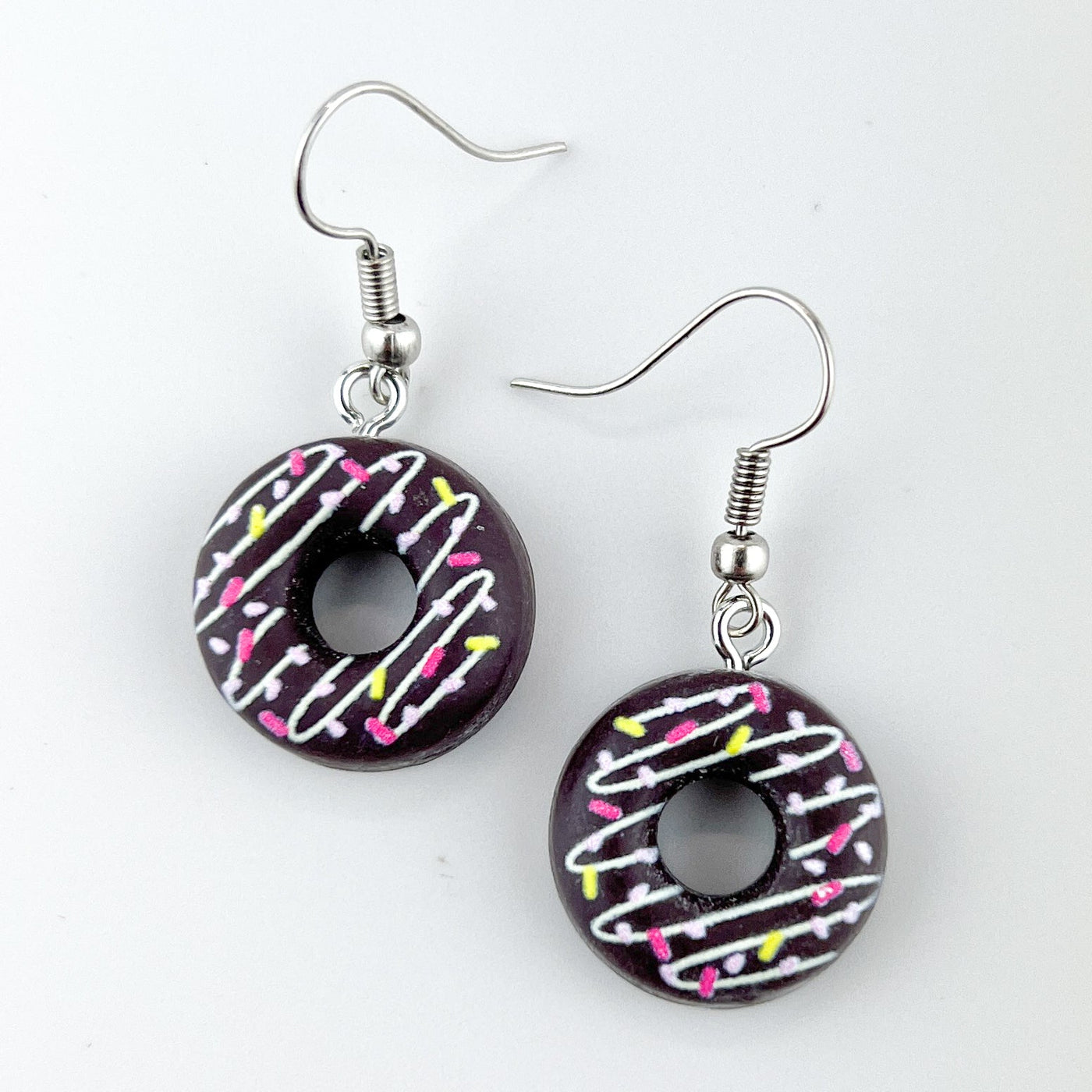 Glazed Doughnut Drop Earrings - 2 Colours
