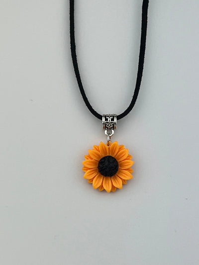 Happy Sunflower Charm Necklace Sunbaked Lizard Jewellery & Gifts