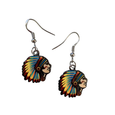 Indian Chief Dangles - 3 Colours