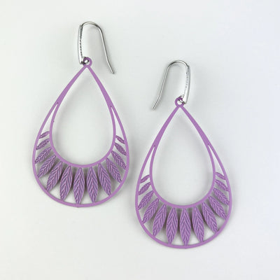 Leafy Droplet Filigree Drop Earrings -4 Colours