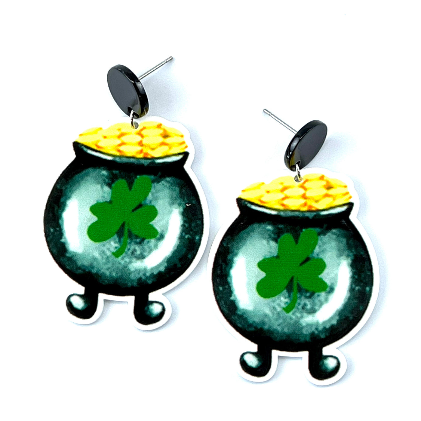 Lucky Pot of Gold Stud Drops