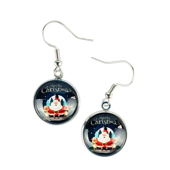 Merry Christmas in Starry Night Dangles Sunbaked Lizard Jewellery &amp; Gifts