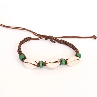 Natural Cowrie Shell/Beaded Bracelets- Two Colours