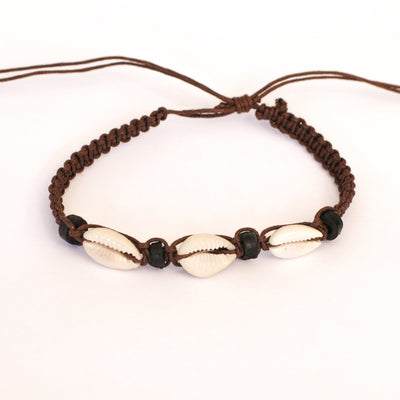 Natural Cowrie Shell/Beaded Bracelets- Two Colours