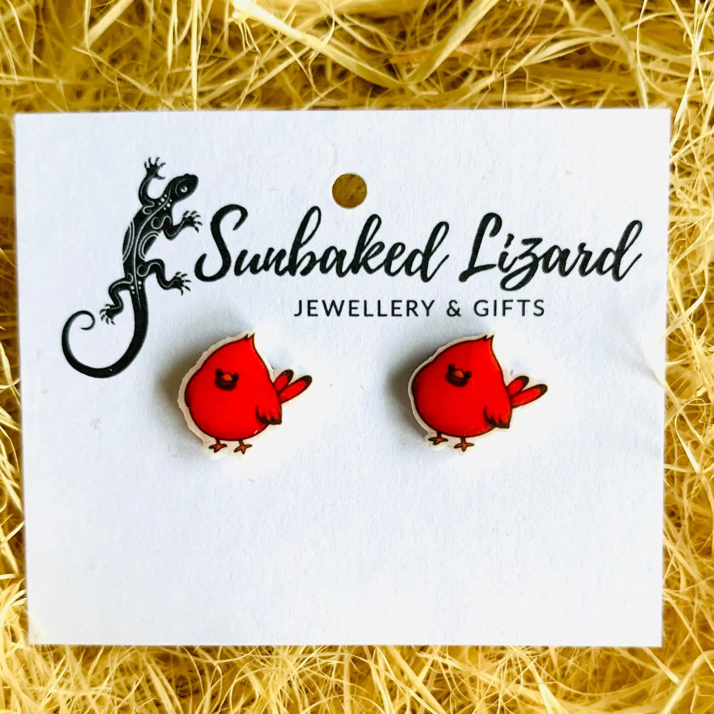 Red The Robin Earrings