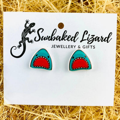 Shelly Shark Earrings Sunbaked Lizard Jewellery & Gifts