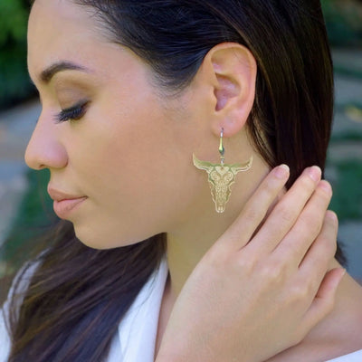 Shimmer Bull Head Dangles