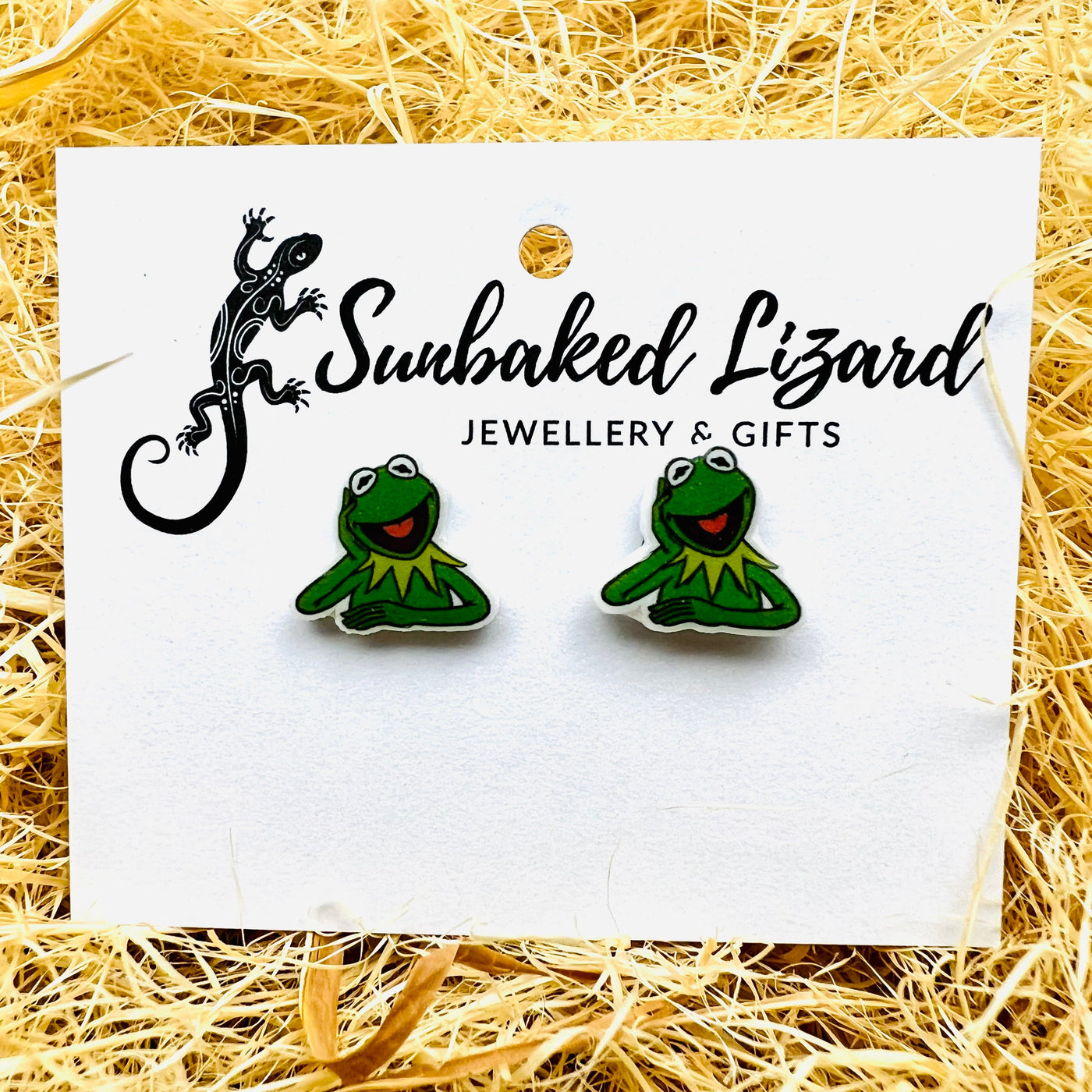 Smiling Kermit The Frog Studs