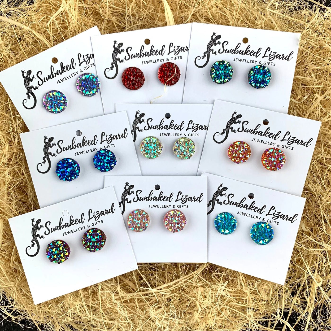 Sparkle Round Earrings- 6 Colours