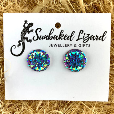 Sparkle Round Earrings- 6 Colours