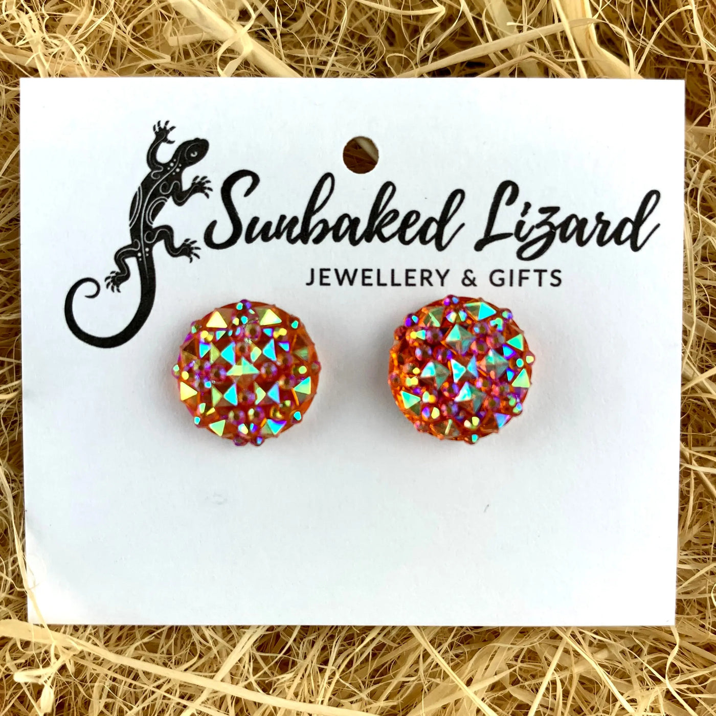 Sparkle Round Earrings- 6 Colours