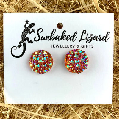 Sparkle Round Earrings- 6 Colours