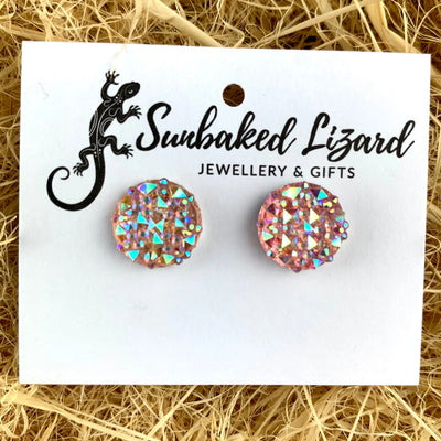 Sparkle Round Earrings- 6 Colours