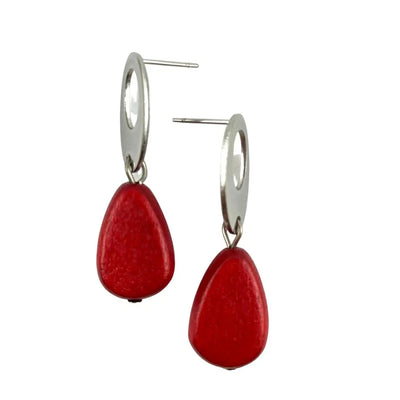 Timber Bead Drop Dangles - 6 Colours