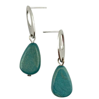 Timber Bead Drop Dangles - 6 Colours