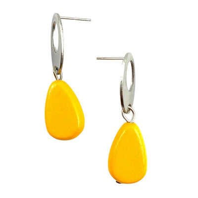 Timber Bead Drop Dangles - 6 Colours
