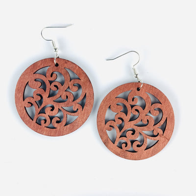 Timber Round Drop Earrings - 4 Styles